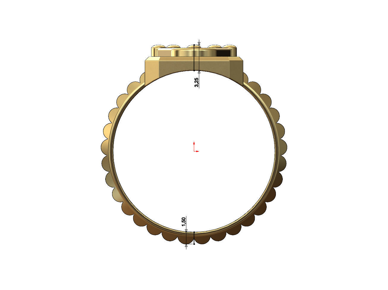  Печатка Rolex с прямоугольным дизайном
